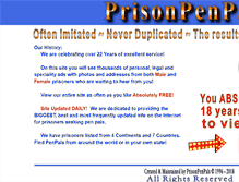 Tablet Screenshot of prisonpenpals.com